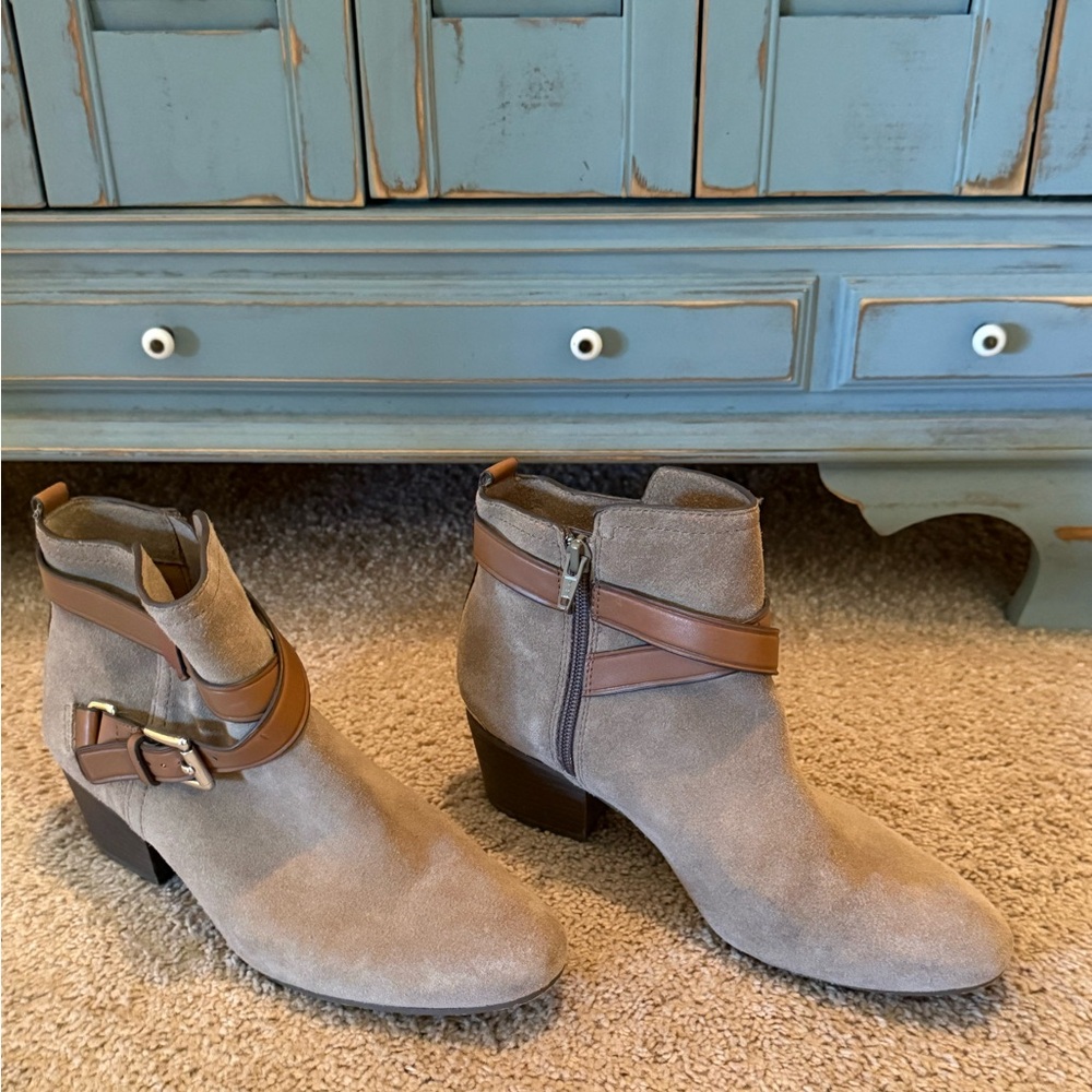 Authentic Coach Pauline 8 Women's Tan heels shoes Ankle leather Boots $298 - Picture 2 of 10